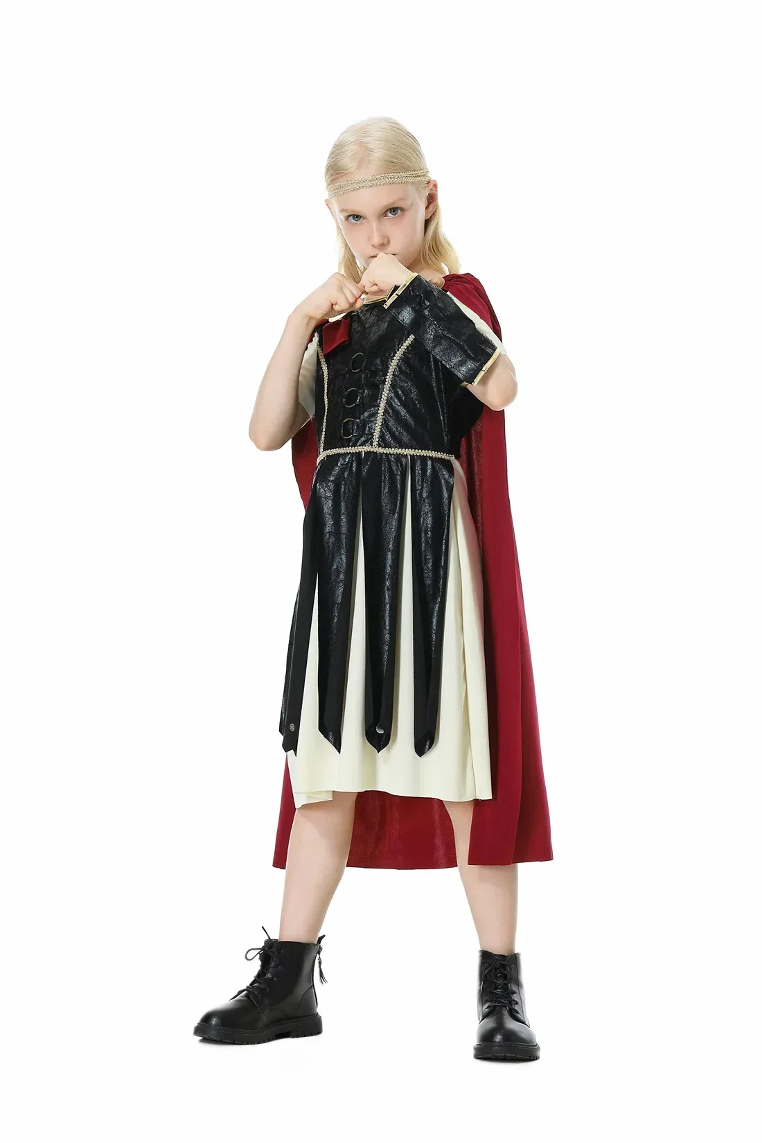 Disfraz de guerrero romano antiguo para niños y adultos, disfraz de guerrero espartano, incluye casco y túnica