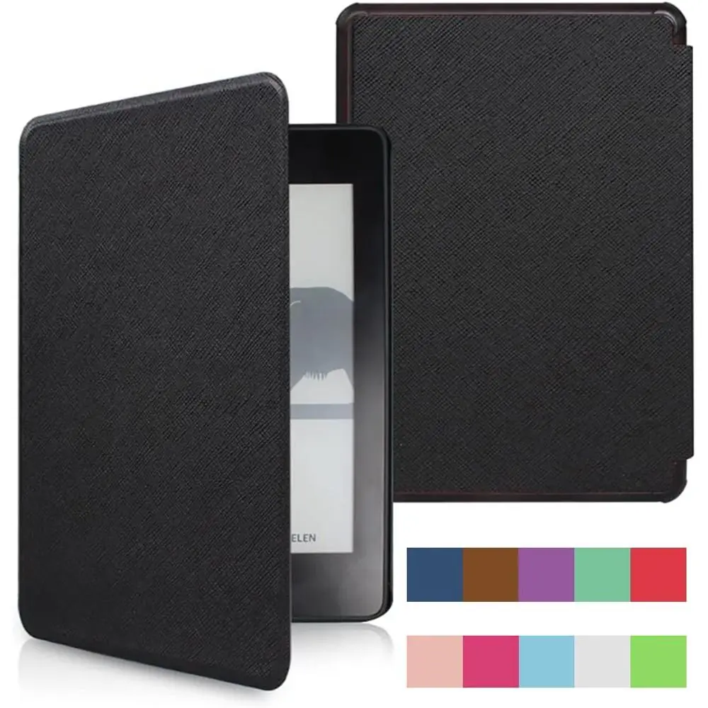 

PU Leather 6 inch e-Reader Case Funda Auto Sleep/Wake Smart Folio Cover Ultra Slim Shockproof for Kindle 11th Generation 2024