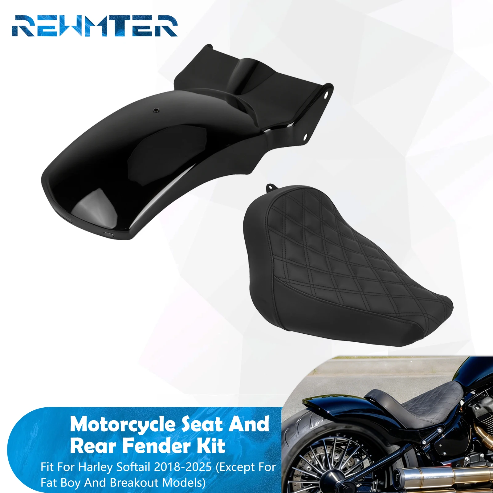 Motorrad-Heckfender-Schutzblech für Einzelsitze – Kits für Harley Softail Street Bob FXBB Low Rider Slim Sports Glide 2018-2025