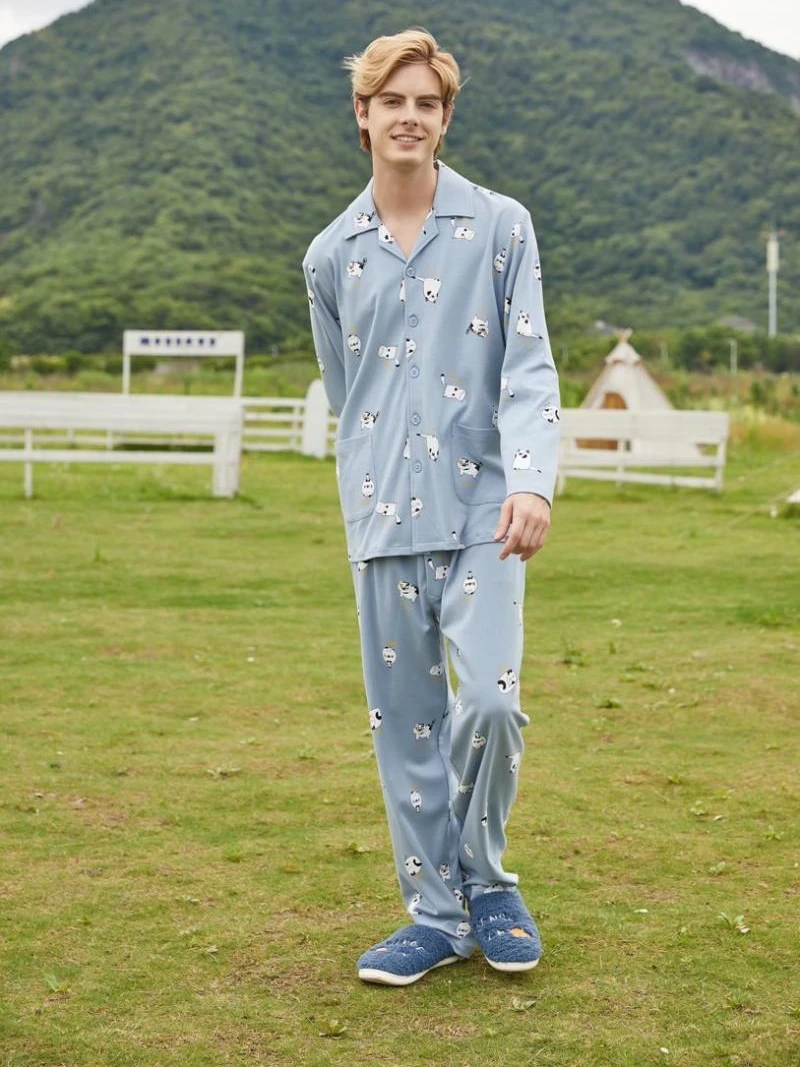 conjunto-de-pijama-de-algodon-puro-para-hombre-tejido-manga-larga-pantalones-con-abertura-frontal-estilo-otono-invierno-comodo-y-transpirable-ropa-para-el-hogar