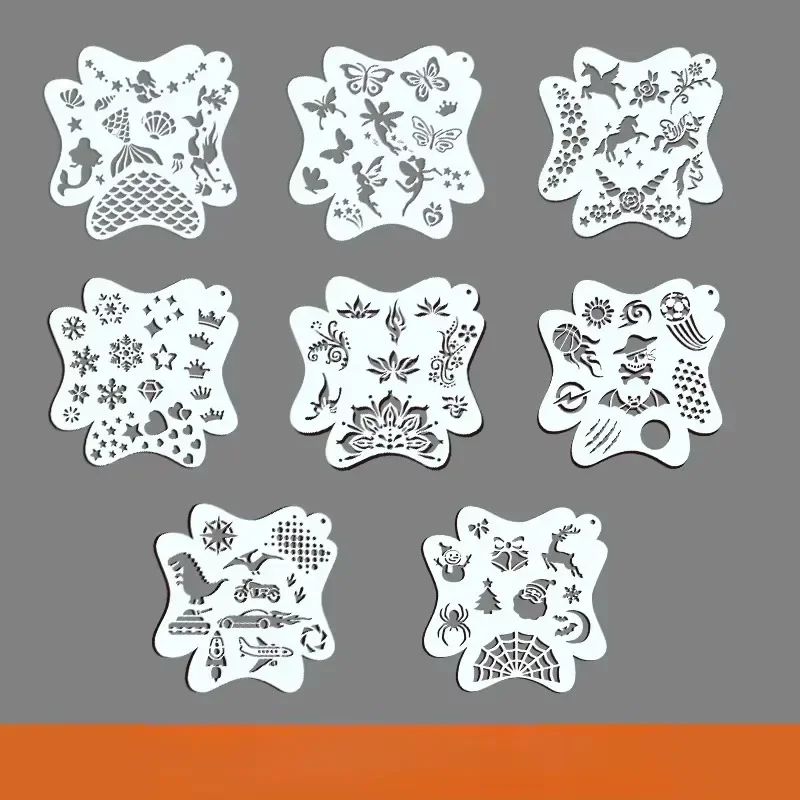Face Painting Templates Adults Children Professional Body Art Reusable User-friendly Party Templates  Makeup  Tools Template New