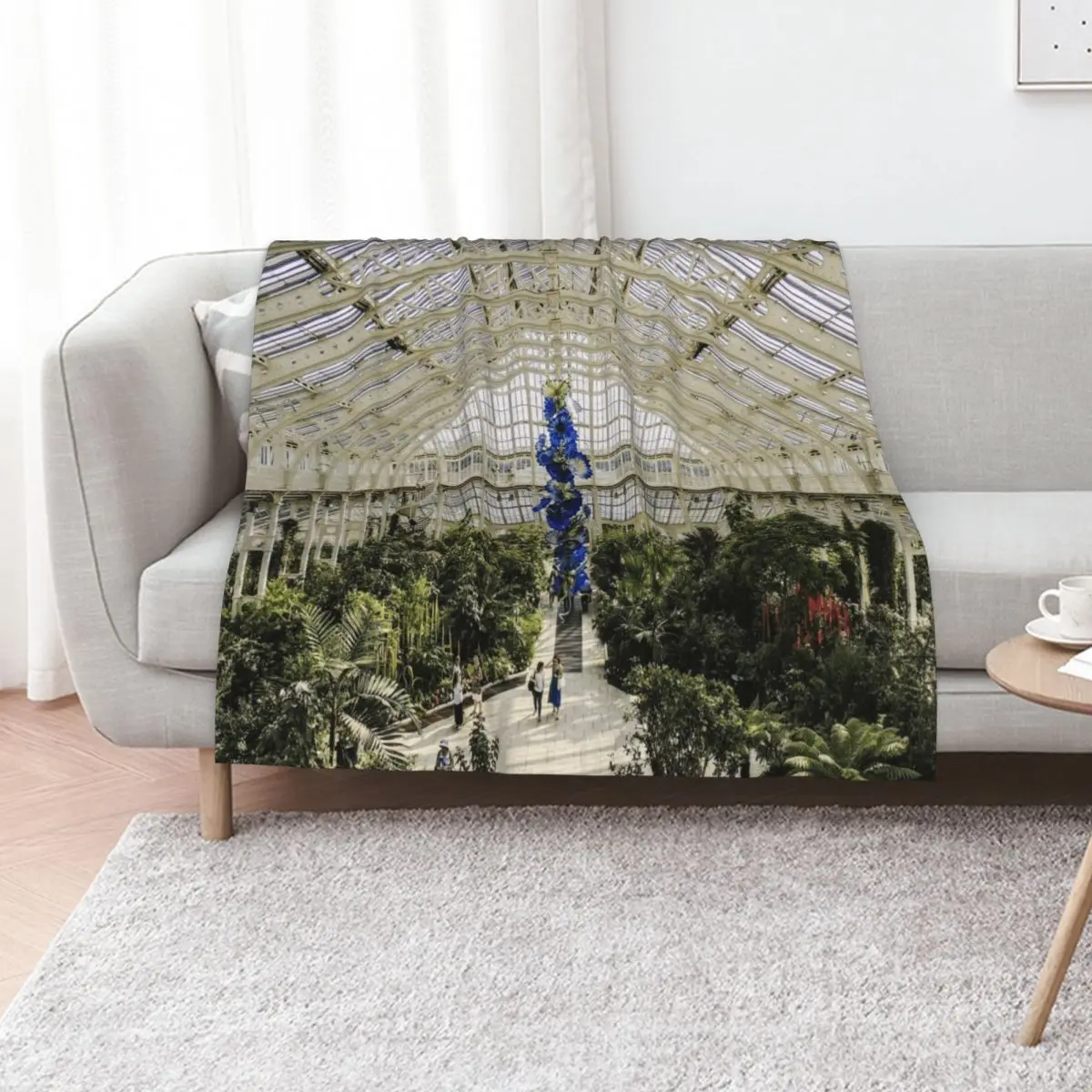 Temperate House, Kew Gardens. Chihuly Throw Blanket Custom Single Blankets For Bed Thins cosplay anime Blankets