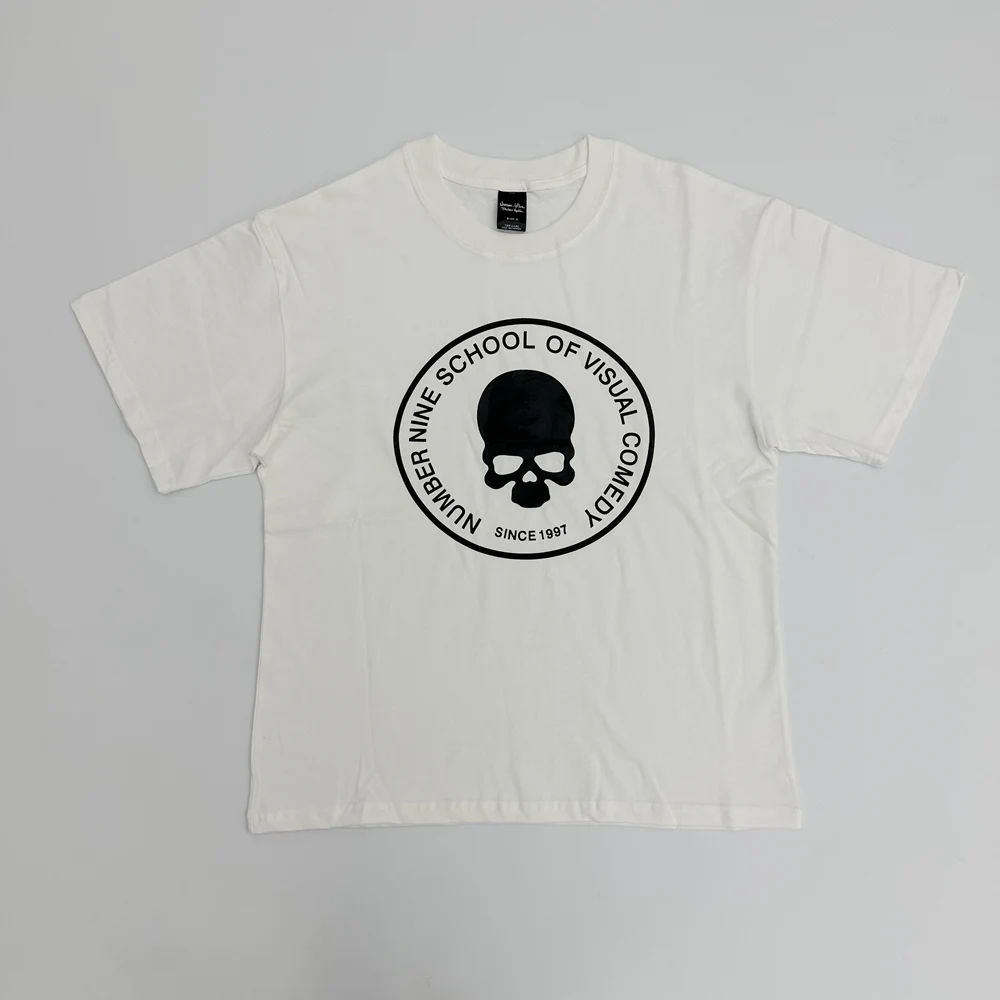 New 2024 Men Number Nine N9 Classic Skull Head T Shirts T-Shirt Hip Hop Skateboard Street Cotton T-Shirts Tee Top US Size #209