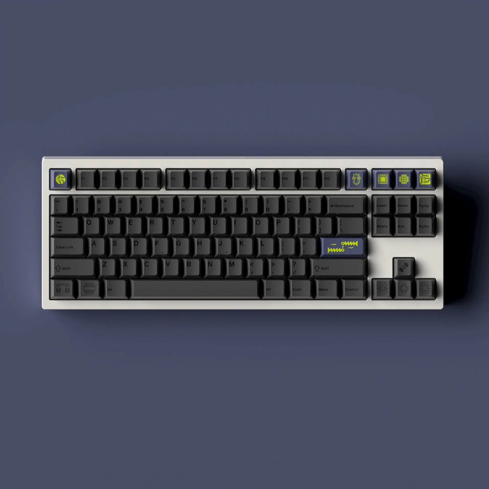 JKDK Dark Matter 2.0 Side Print PBT Dye-Sub Keycap Cherry Profile for 61/68/75/87/980 Mechanical Keyboard