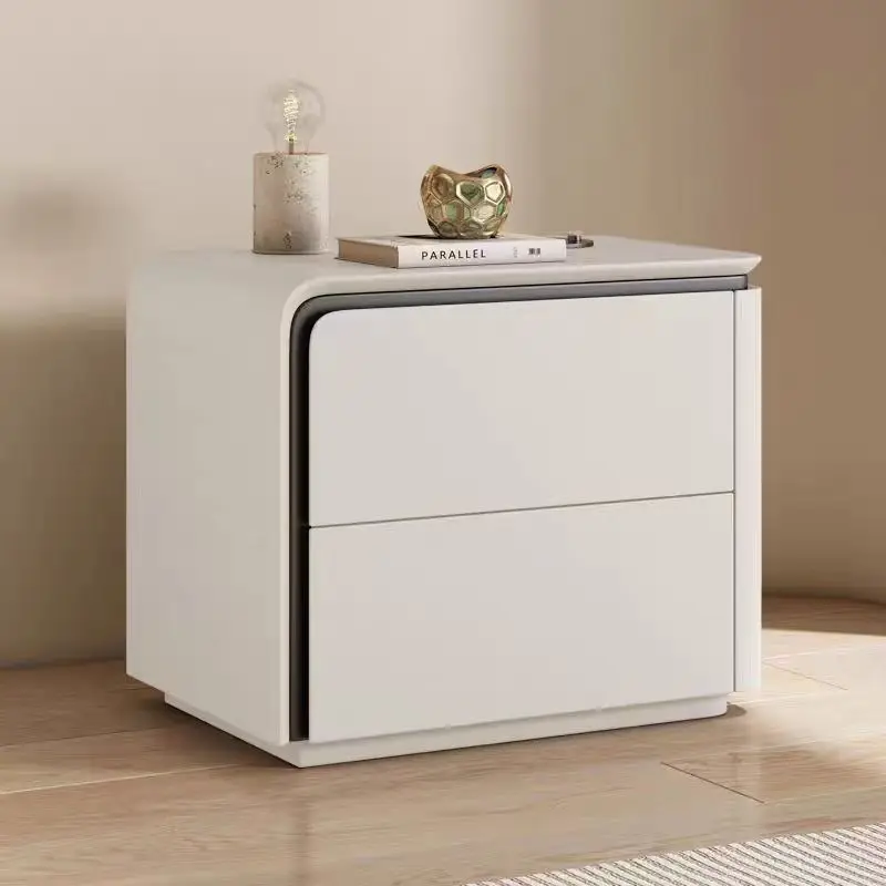 

%&French Style High-end Luxury Bedside Table Modern Nightstand Corner Table for Bedroom