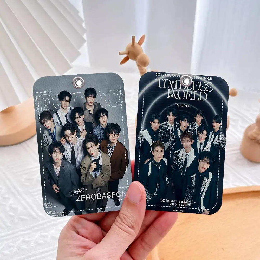 Korean boy band Z-Z-ZB1 Kpop Group Office Supply Men And Women Credit Card Keyrings Student Card ID Card Holder Credential