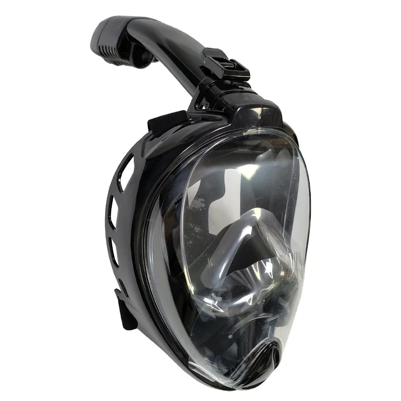 Factory Price  Dry diving swimming free to breathing 180 wide view anti leak full face snorkel mask spot goods