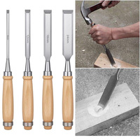 4pcs/set Carving Chisel Set 6/12/18/24mm Woodworking Chisel With Wood Handles Wood Carving Tools DIY Auxiliary Tools