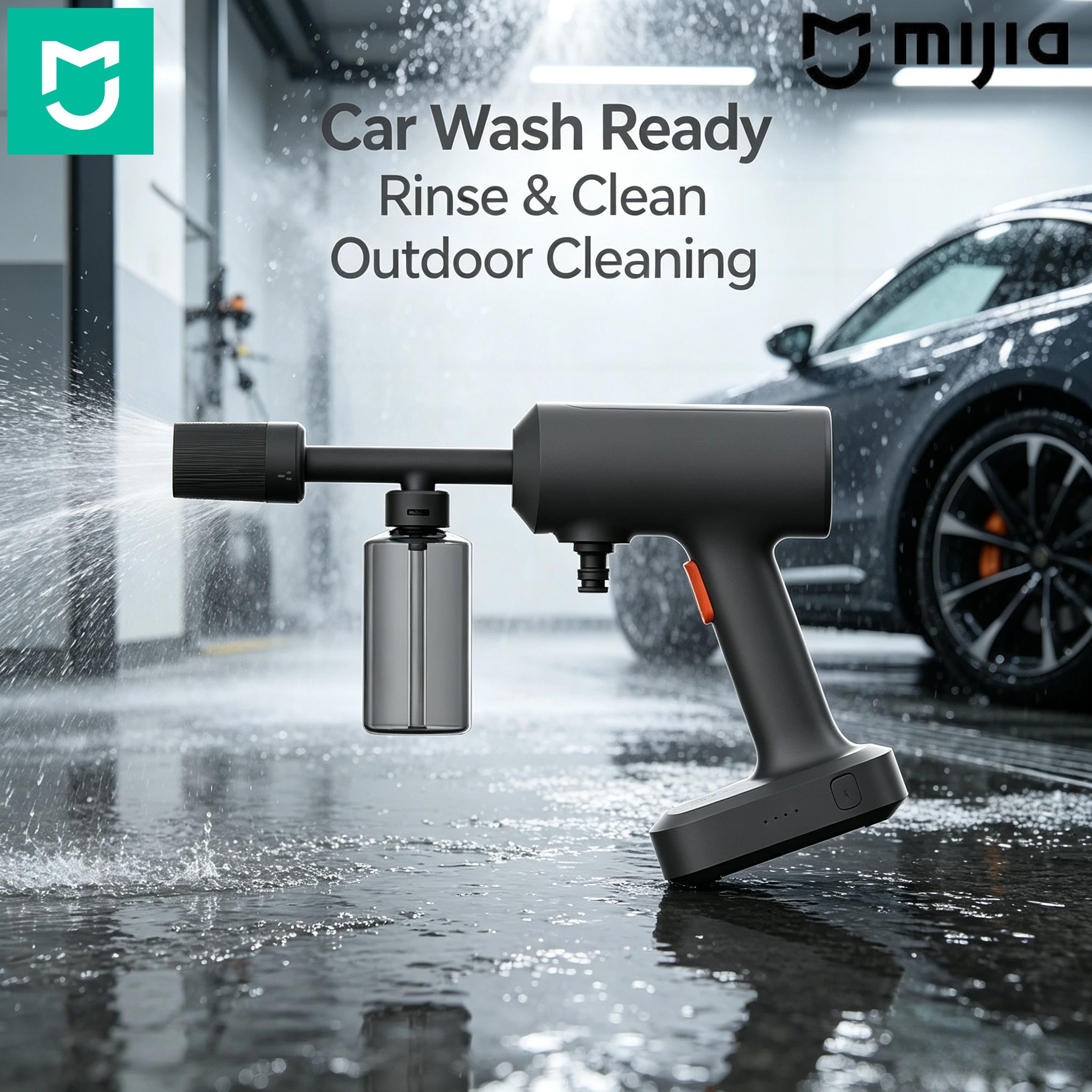 MIJIA Wireless High Pressure Car Washer 2 Rechargeable Handheld Portable Water Gun for Vehicle Home Outdoor Cleaning