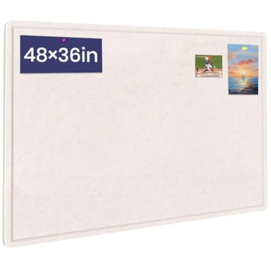 

Большая фетровая доска для объявлений 36 дюймов, 4' x 3', альтернатива пробковой доске, самоклеящаяся настенная доска для заметок и настроения