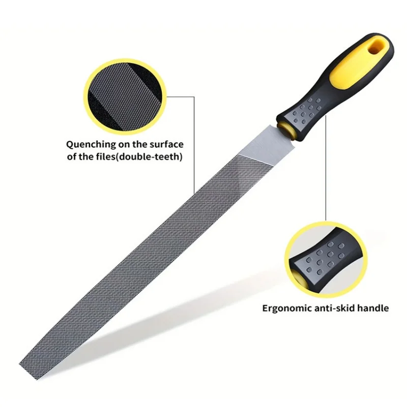 File Grinding Tool Set Alloy Woodworking Diamond Triangular File Medium Tooth Fine Detail Small Semi-Circular Tools Parts