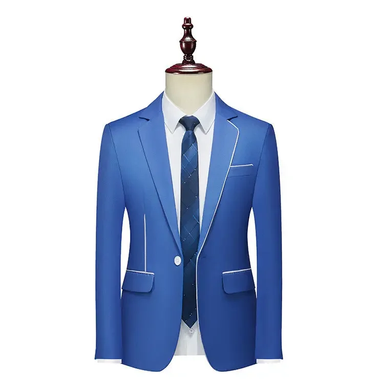 10297 Men's suit jacket slim fit business trend groom groomsmen dress