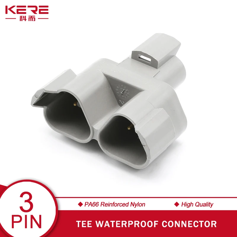 

KERE 1/5/10/100 Pcs 3 Pin Automotive Car Three-way PA66 Nylon Connector Butt Housing Wiring Docking Plug