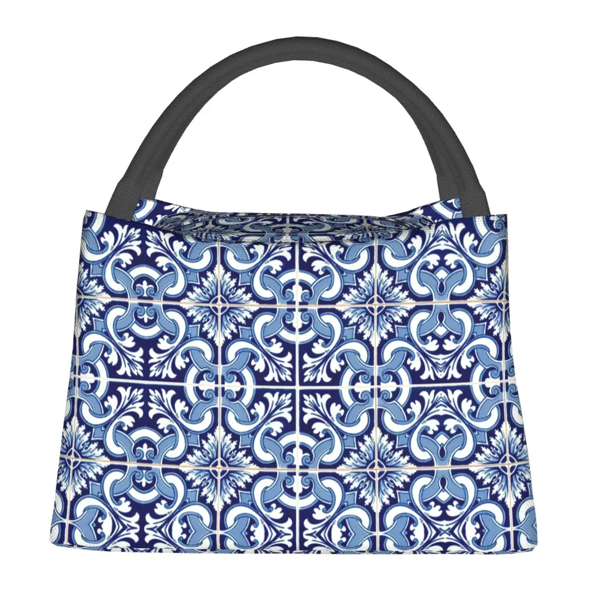 

Термосумка для обедов Azulejo Lisbon Azulejos Lisboa для женщин и детей, герметичная, с термоизоляцией, для еды, сумка-тоут