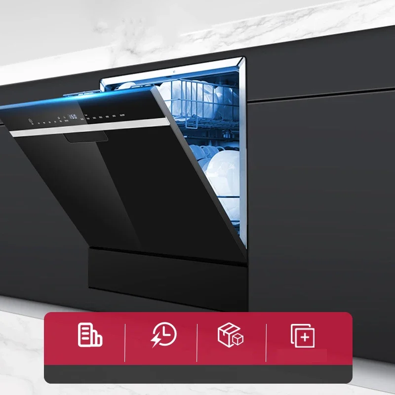 Домашняя встроенная кухня европейского стандарта, 12 комплектов посуды, автоматическая настольная посудомоечная машина