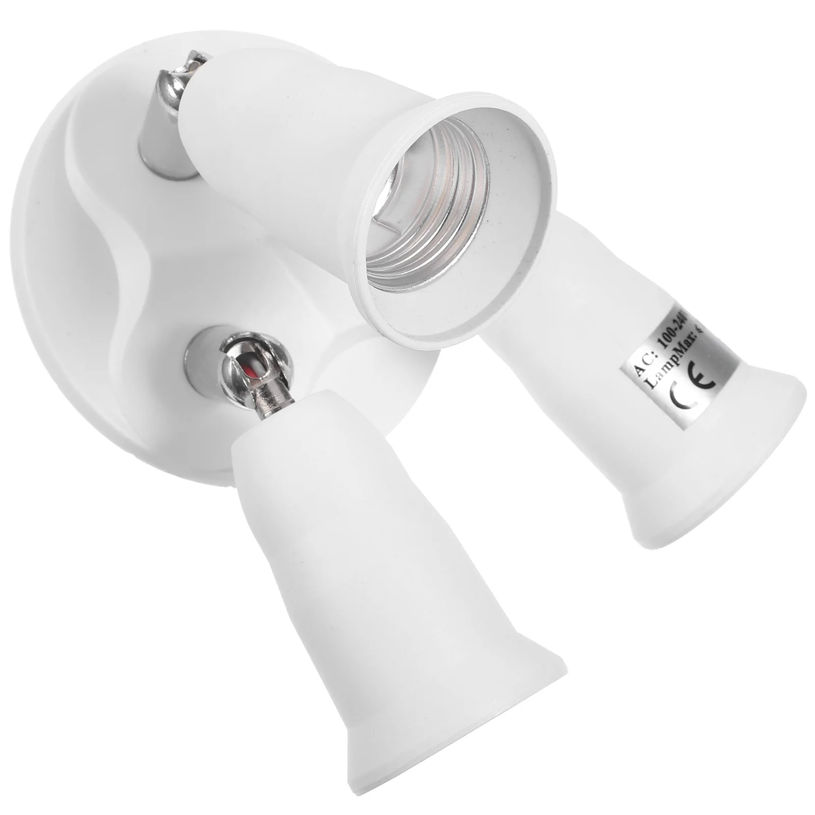 

3pcs 360 Degree Swivel Head Conversion Lamp Holder E27 Socket Splitter Fireproof Light Socket Extender For Led Bulbs