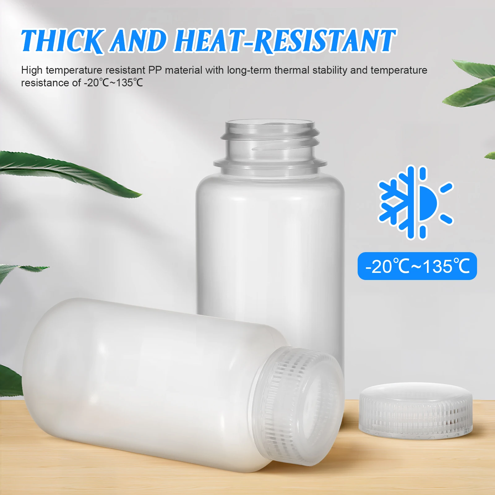 

4pcs Clear Plastic Bottles With Caps Laboratory Liquid Storage Containers Chemical Reagent Bottles Liquid Dispenser 250ml