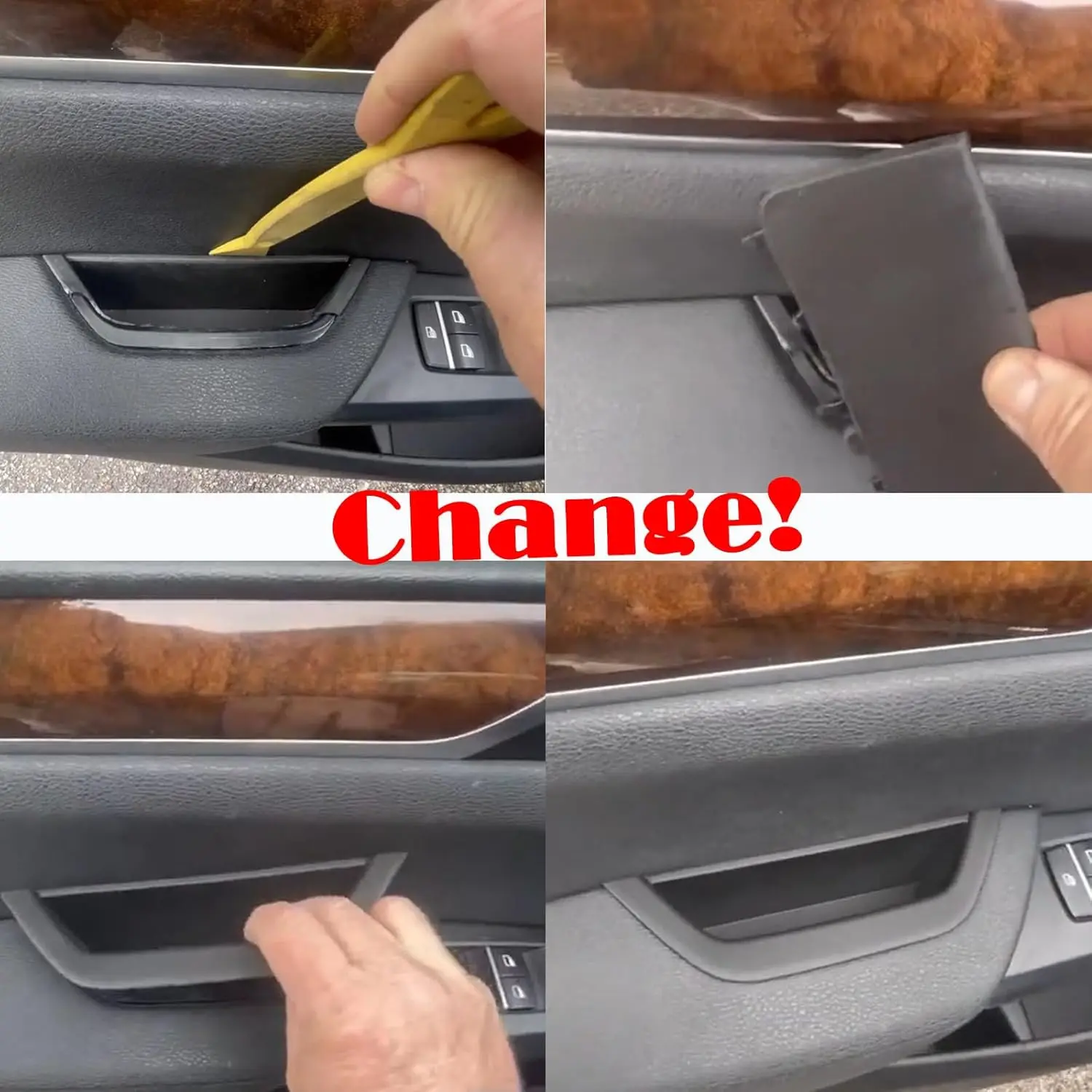 Black Driver Side Door Armrest Handle Storage Compartment For BMW X3 F25 2010-2016 For BMW X4 F26 2014-2017