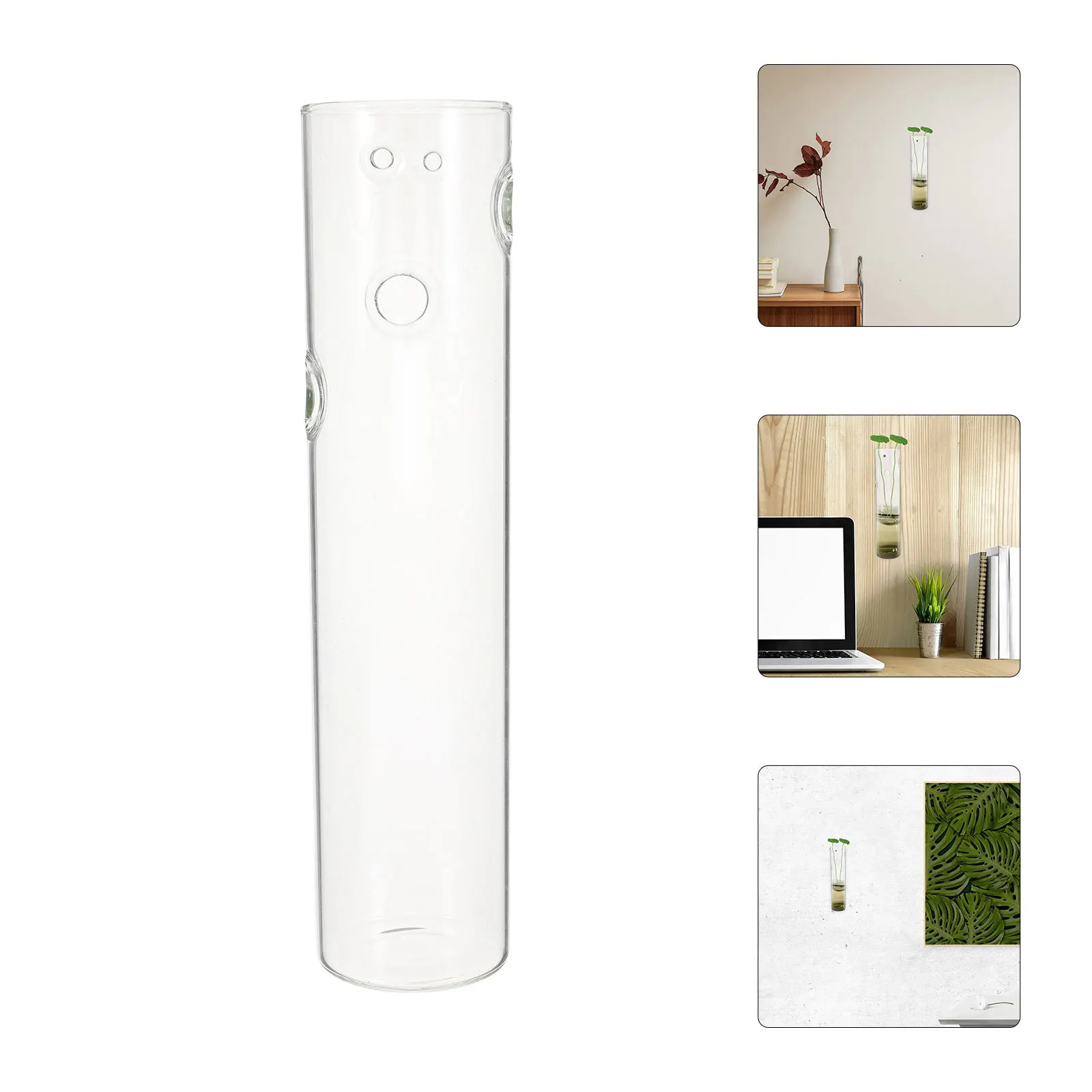 

Glass Hanging Wall Vase Transparent Hydroponic Planter for Indoor Plant Propagation Modern Home Office Decor Wall Glass Planter
