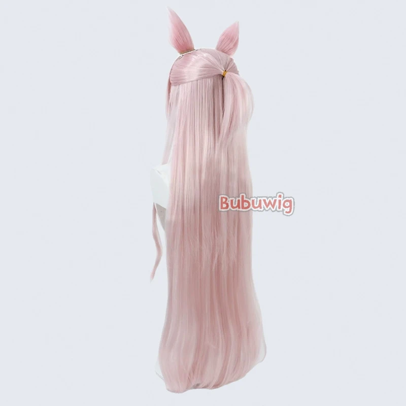 Bubuwig Synthetic Hair Kiyokawa Akira Cosplay Wigs Blue Archive Kiyokawa Akira 100cm Long Straight Light Pink Wig Heat Resistant