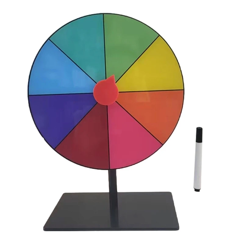 

1pc Erasable Reusable Fortune Wheel Fortune Party Turn Plate Lucky Draws Roulette Wheel Tabletop Prize Turntable Easy to Use