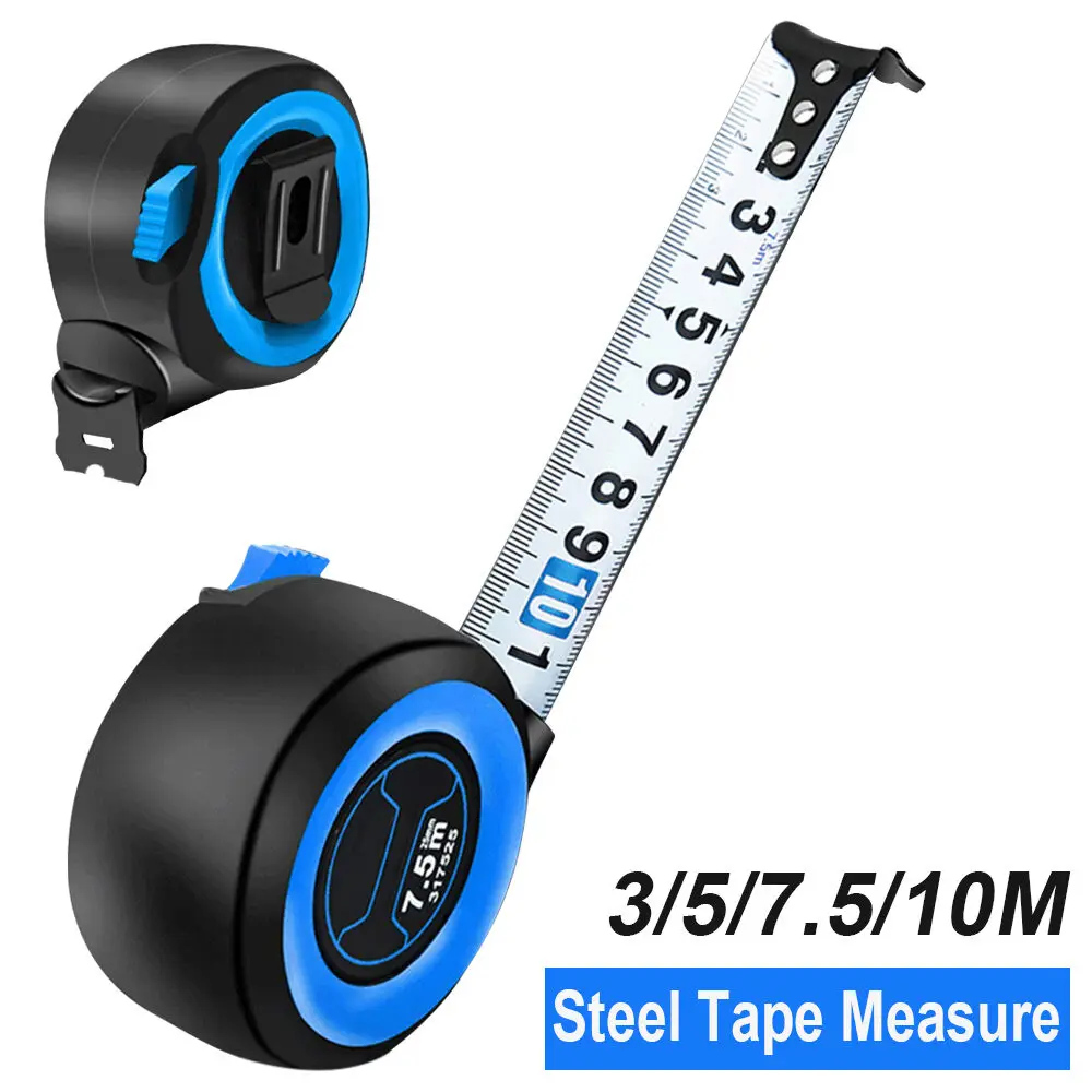 Steel Tape Measure 3m / 5m / 7.5m / 10m Precise Thickened Self-locking Measuring Tape Ruler Woodworking Tool