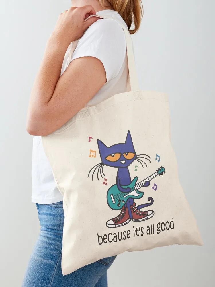 

Pete the cat singing Tote Bag Shopping bags free delivery bags Portable shopping bag shopper bag women canvas