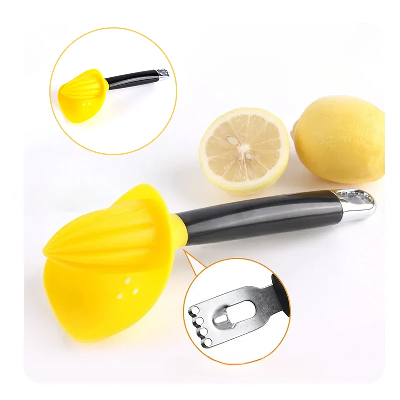Juicer buah Manual portabel tekan kecil multi-fungsi pemisah Lemon dan jeruk jeruk Lemon parut jus buah alat dapur