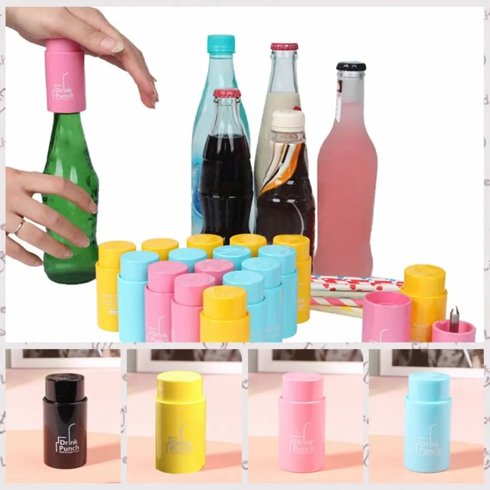 Mini Water Drill Bottle Opener Tool Drink Punch Bottle Cover Hole Punch Opener For Straw For Party Wedding Bottle Cap Hole Maker