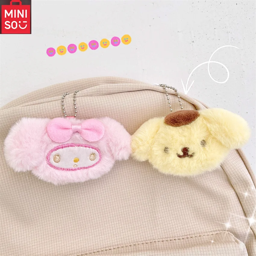 Sanrio Plush Keychain My Melody Pom Purin Hello Kitty Cartoon Animal Plush Key Chain Bag Pendant Backpack Decoration