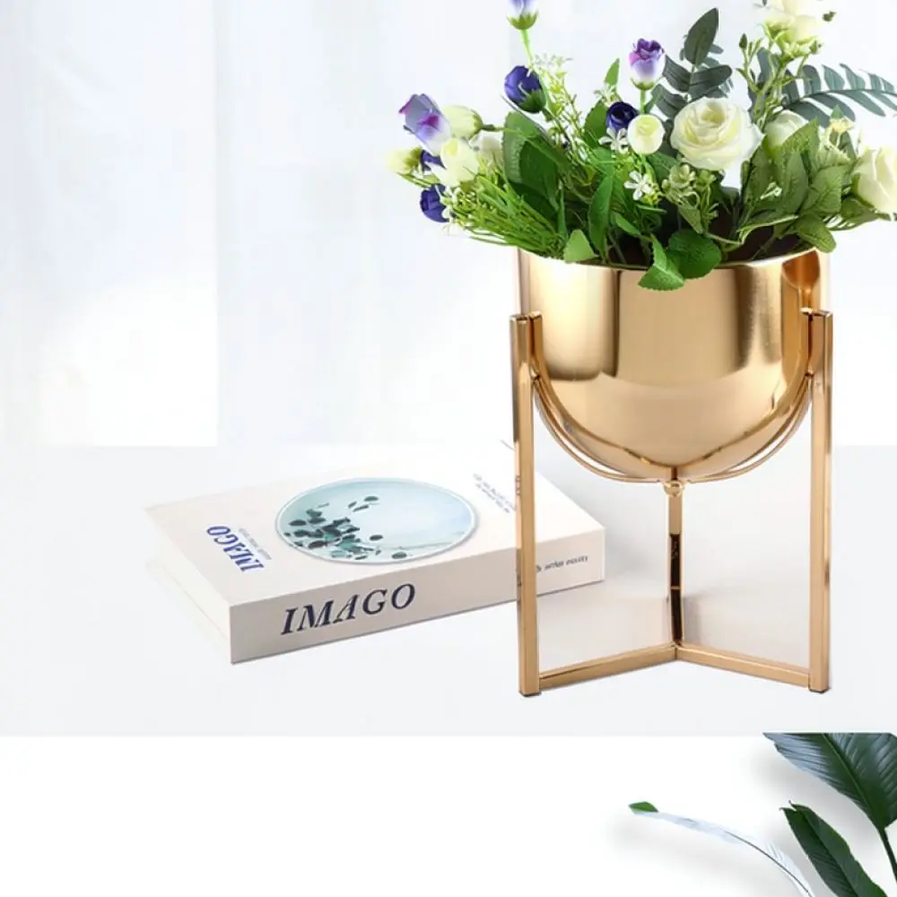 Sturdy Iron Plant Pot Stand Floor Display Shelf Minimalist Metal Rack For Indoor Outdoor Balcony Home Garden Decor Modern