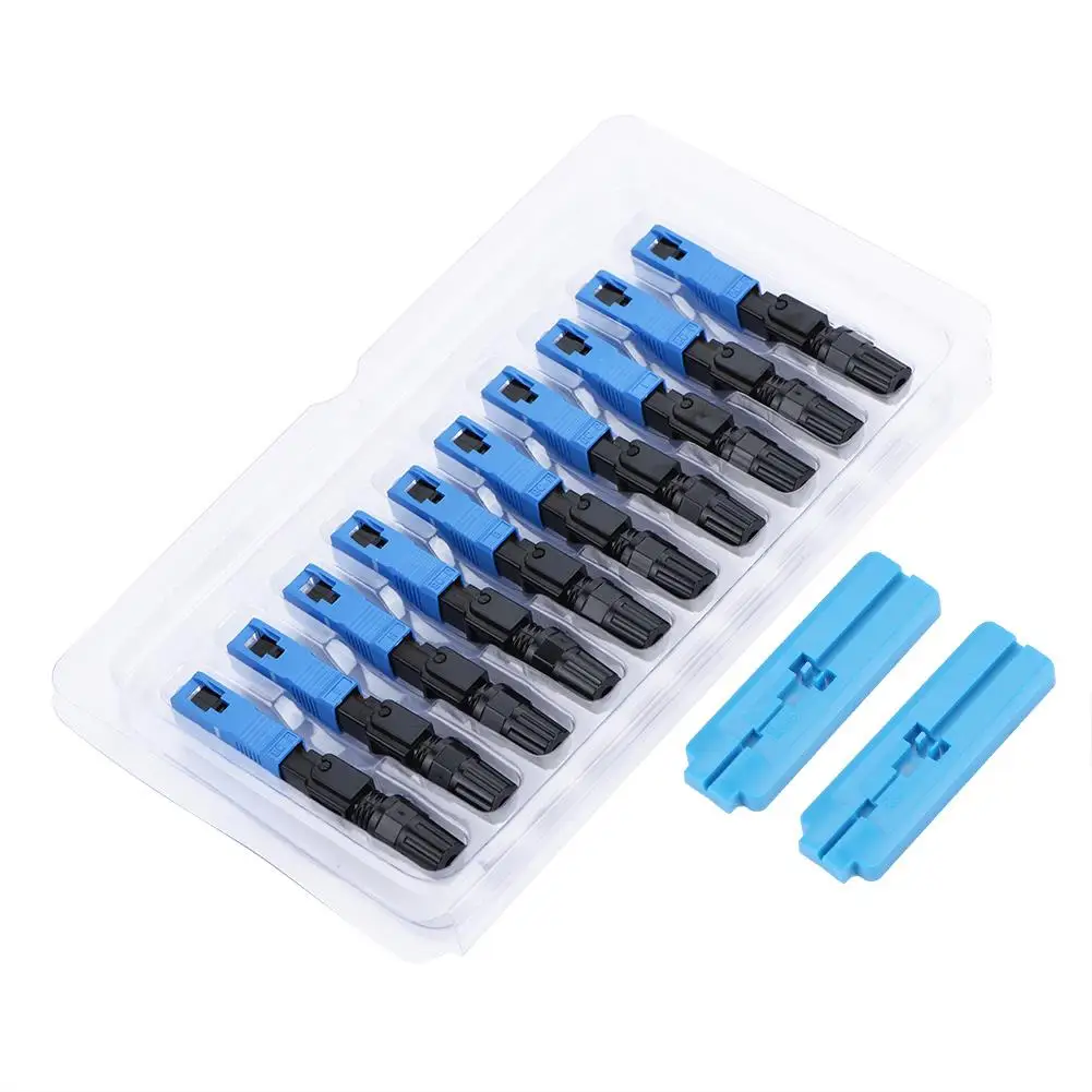 

100pcs SC Single Mode Fiber Optic Quick Connect Embedded Connector Adapter for ftth Installation