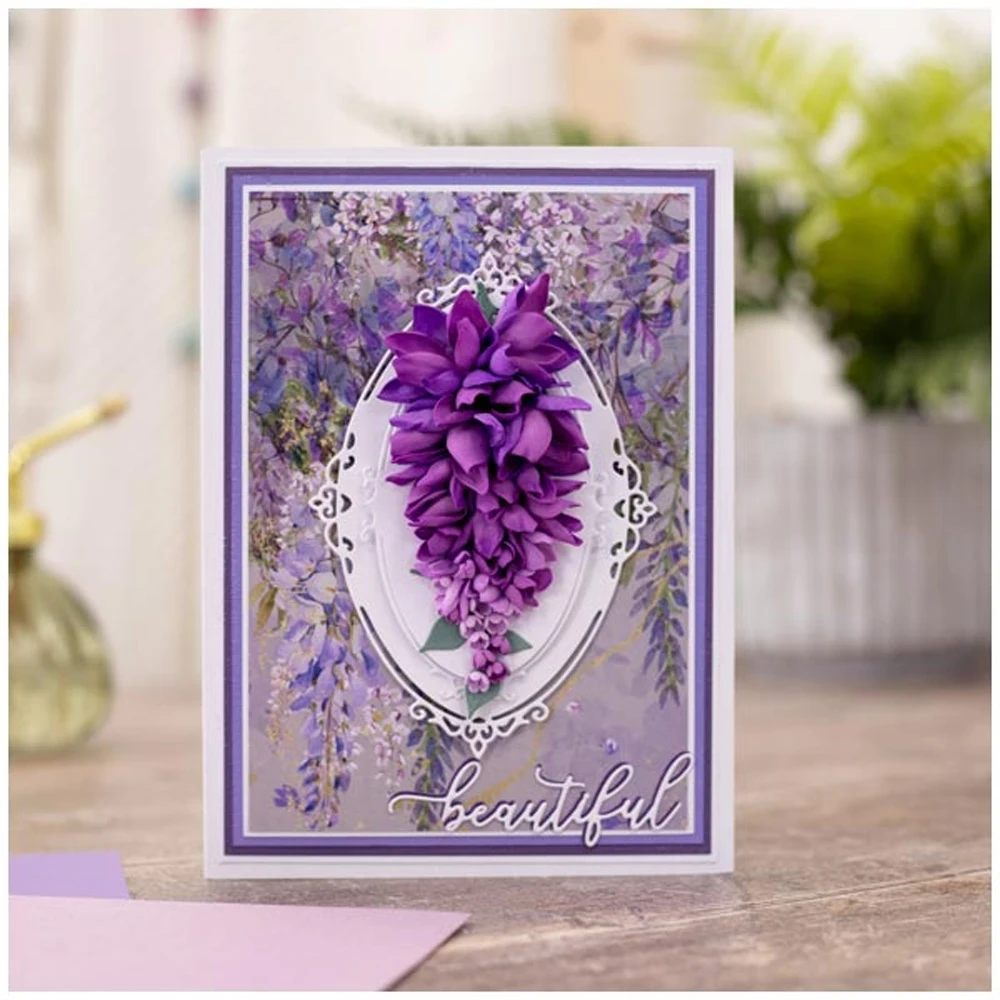 Lucky Goddess Metal Cutting Dies Wonderful Wisteria Diy Scrapbooking Photo Album Decorative Embossing Paper Card Crafts