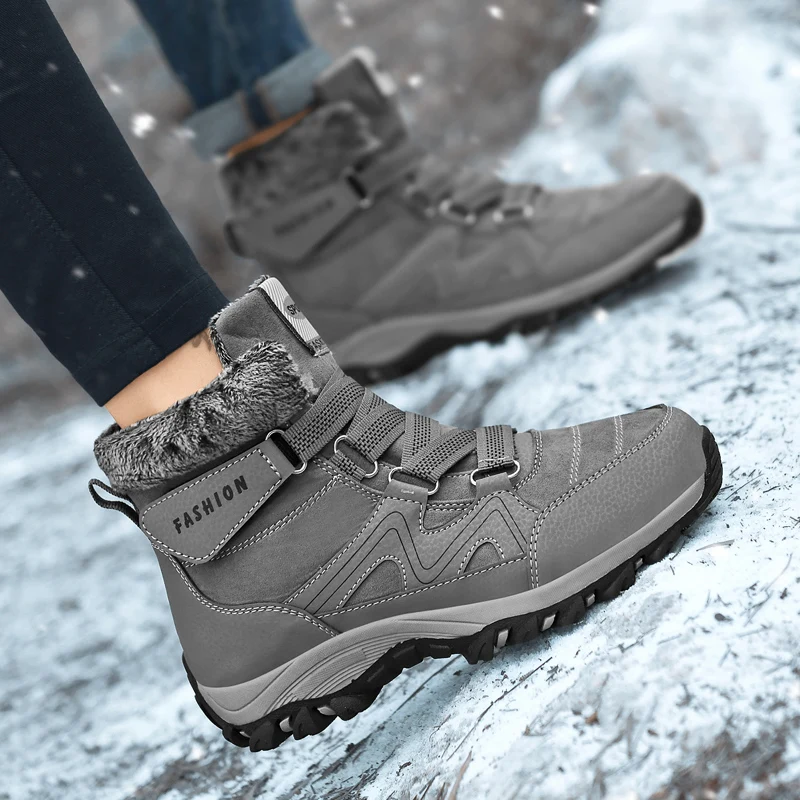 Men Snow Boots  2023 Winter New Ankle Boots Warm Plush Casual Waterproof Cotton Boots Fashion Cotton Shoes Walking Shoes