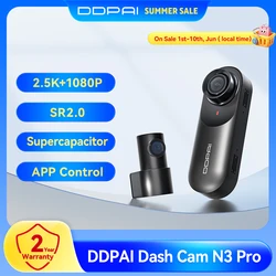 DDPAI Mola N3 Pro Dash Camera Driving Vehicle Cam Wifi Smart Connect Car Recorder 2.5K Car DVR Dash Camera