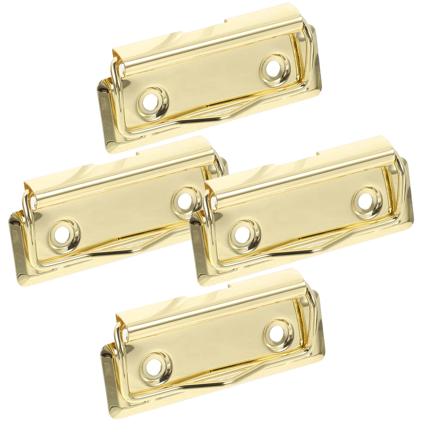 

4 Pcs File Folder Clipboard Clips Large School Binder Clips Binder for Office School Golden Students Teachers