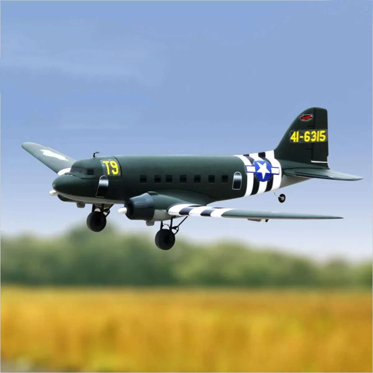 Dynam Rc Plane C47 Wing Span 1.5m World War Ii Aircraft Remote-controlled Fixed Wing Aircraft Model Rc Model Toy Boy Gift