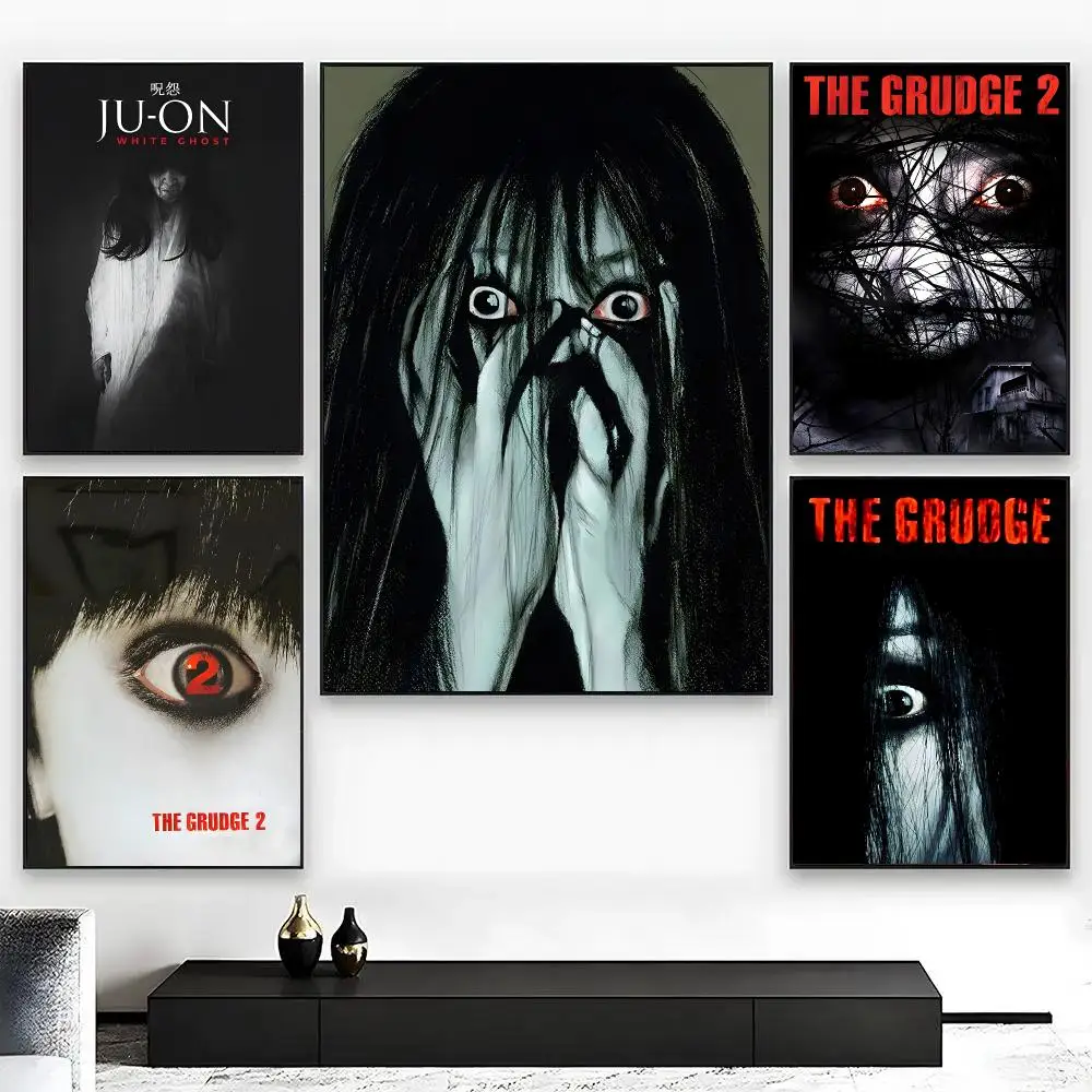 Horror Film Ju On The Grudge Poster HD Waterproof Self-Adhesive Wall Art – Multi-Scene Use Top Gift Pick