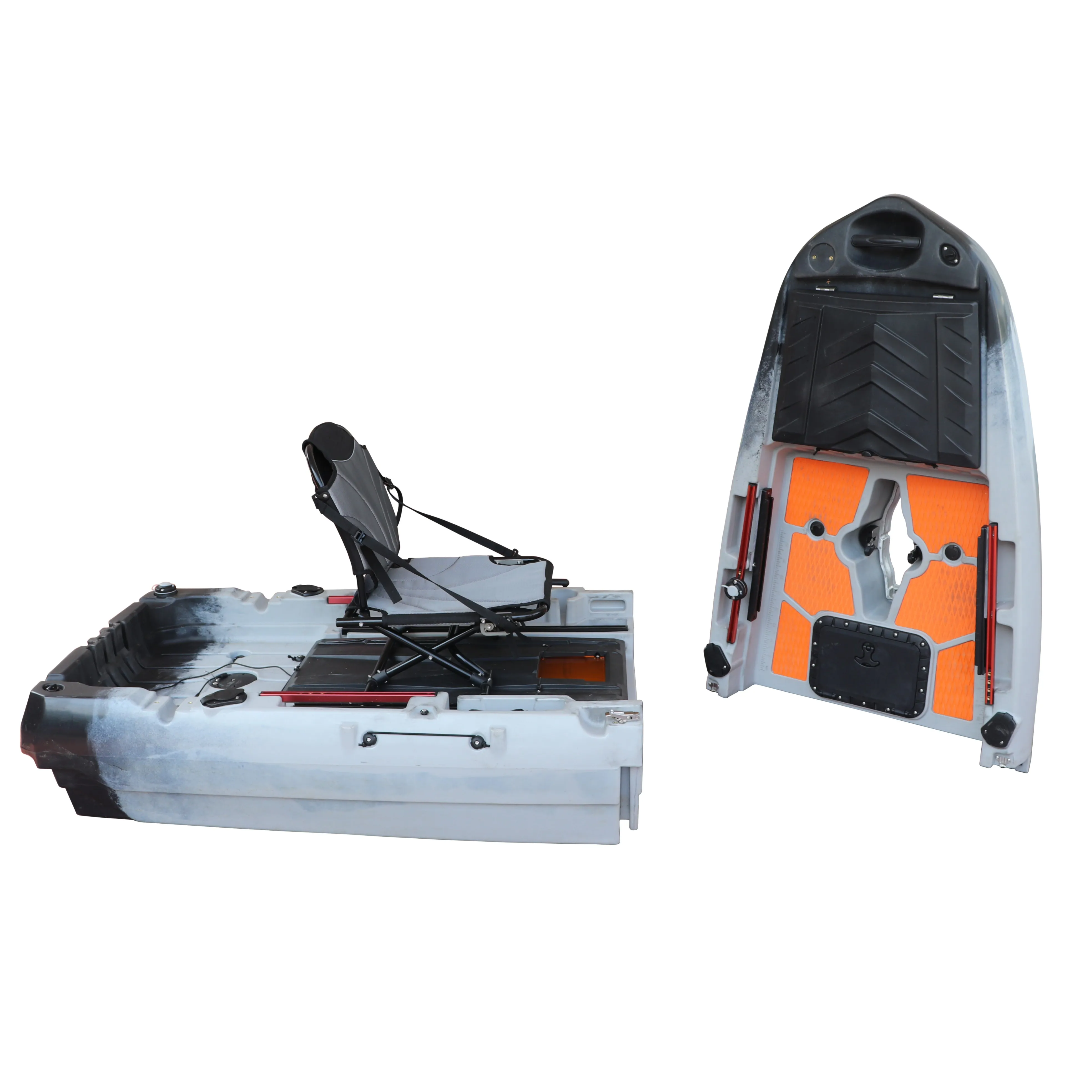 10FT تصميم جديد قالب كاياك 2 أشخاص دراجة نارية كاياك وحدات دواسة الصيد الإبحار قارب #5