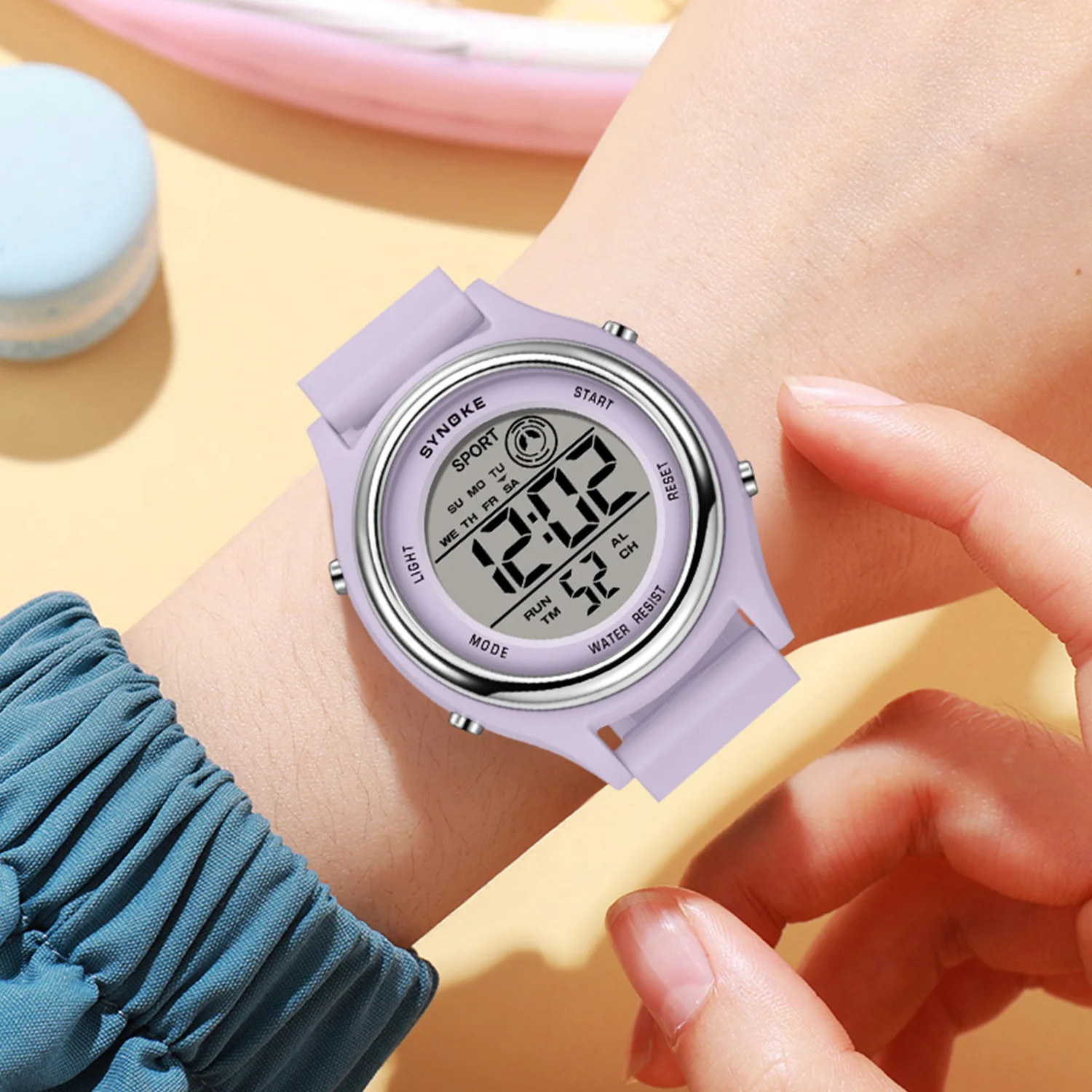 Relojes de pulsera electrónicos digitales luminosos para estudiantes, relojes impermeables para niños, reloj despertador, reloj deportivo para niños y niñas