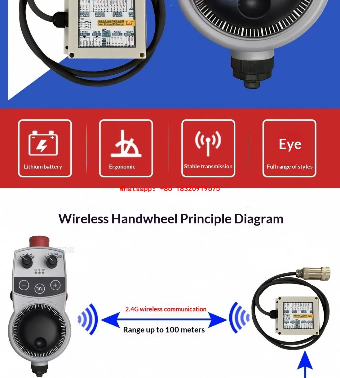 Cyclmotion CNC EUCHNER Electronic Handwheel HBA-079827 / HBA-098672 / HBA-084962 / HBA-086734 MPG Handheld Unit