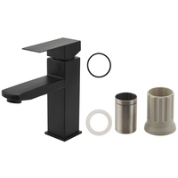 AT44-Bathroom Sink Faucet, Hot And Cold Water Basin Faucet, Matte Black