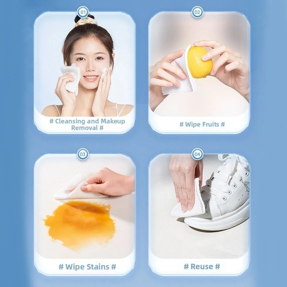 

Настенные одноразовые полотенца для лица Мягкое утолщенное и увеличенное очищающее полотенце для лица Приятное для кожи полотенце для протирания лица Уход за кожей