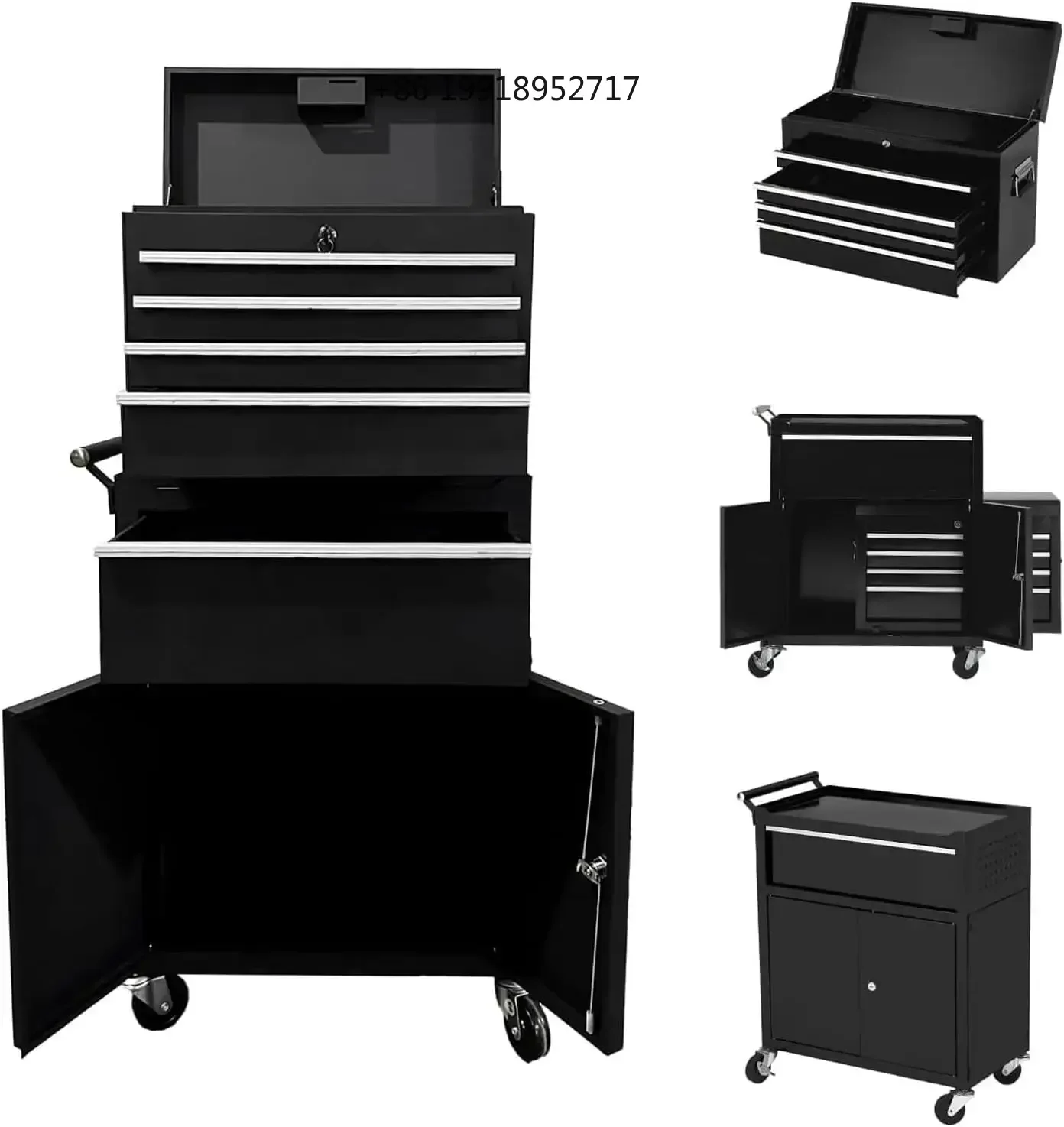 Tool Cabinet, Tool Chest, Large Size, 7- or 8-Drawer Set, Drawers with Locks, Load Capacity 450 kg, Multi-Functional Tool Box,