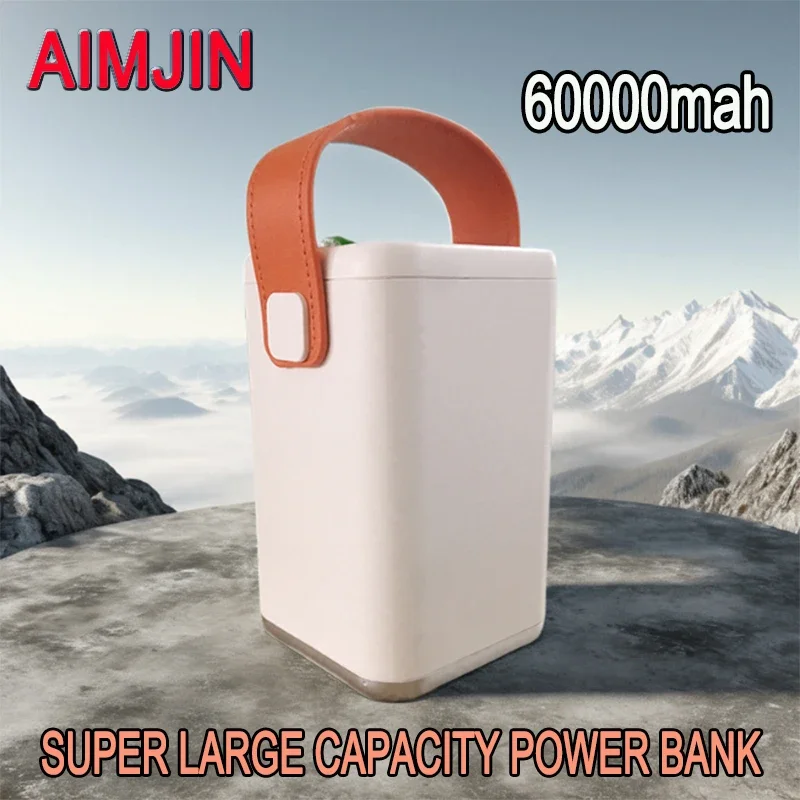 

60000mAh Large Capacity Energy Storage Mobile Power Bank with LED Fast Charger Portable Outdoor Emergency Mobile Power Supply