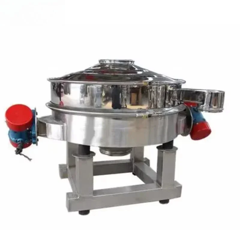 Stainless steel straight row vibrating screen wheat flour/starch screening machine