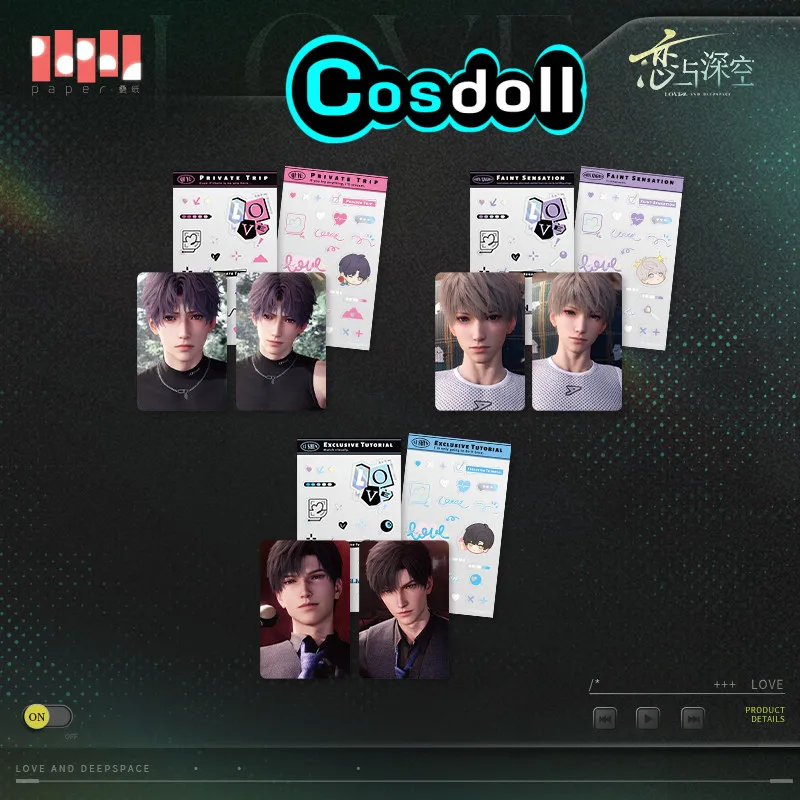 In Stock Original Love and Deepspace Rafayel Zayne Xavier Photo Small Card Set Ornament Doll Cosplay Costume Halloween Gift