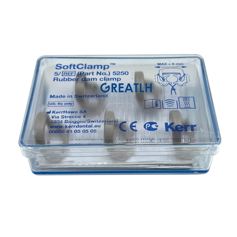 Universal Rubber Dam Sundries Kerr Soft Clamp Molar Teeth Polymer Dental Instrument 5pcs/set