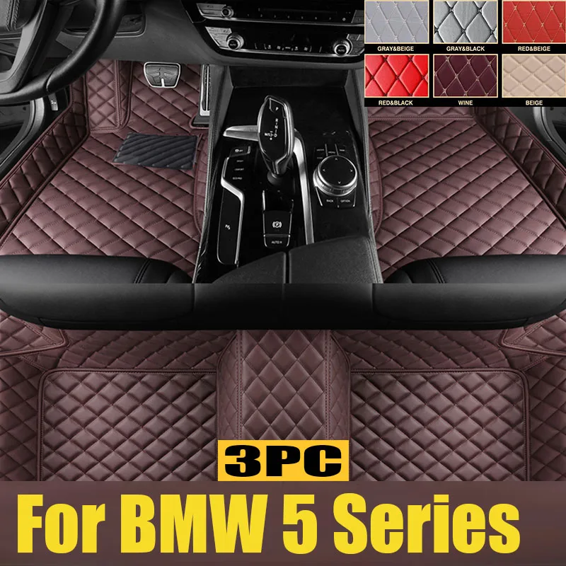 

Car Floor Mats For BMW 5 Series G30 2017~2022 Carpets Luxury Leather Mat Rugs Anti Dirty Pad Car trunk mat 520i 525i 530i 540i