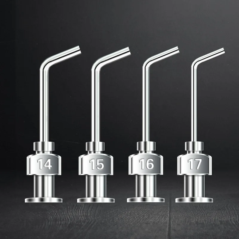 Imagem -02 - Agulha de Seringa de 45 Graus Bent Metal Dispensing Needle Dispenser Acessórios Aço Inoxidável